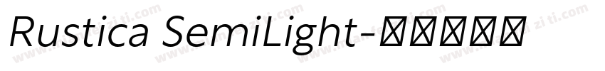 Rustica SemiLight字体转换